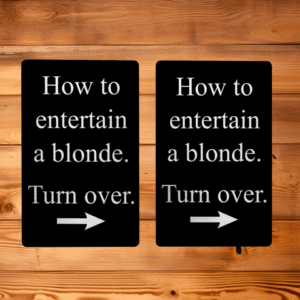Entertain a Blonde Metal Memento Card