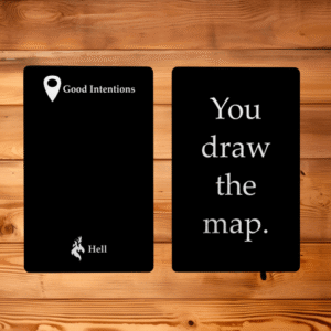 Good Intentions to Hell Metal Memento Card