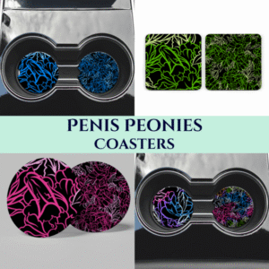Penis Peonies Coasters