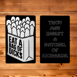 Ingest a Satchel of Richards Metal Memento Card
