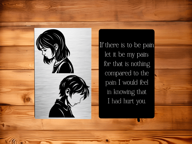 Be My Pain Metal Memento Card