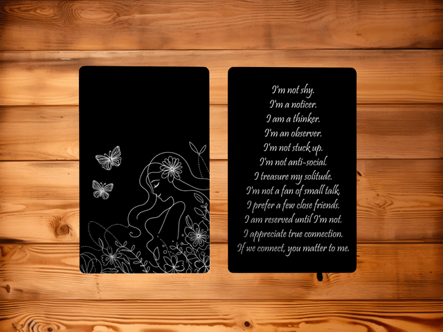 I'm Not I Am Metal Memento Card