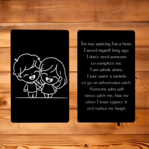 Just Want a Weirdo Metal Memento Card