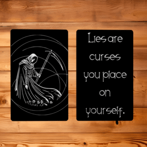 Lies are Curses Metal Memento Card