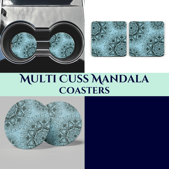 Multi Cuss Mandala Coasters
