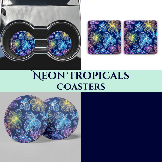 Neon Tropicals Coasters