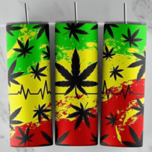 Pot Leaf Heartbeat Tumbler