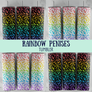 Rainbow Penises Tumbler
