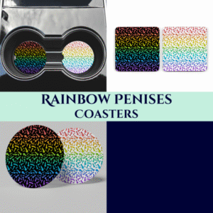 Rainbow Penises Coasters