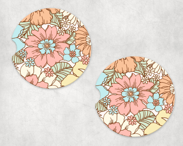 Retro Floral Coasters - Image 3