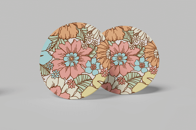 Retro Floral Coasters - Image 4