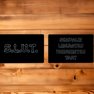 S.L.U.T. Metal Memento Card