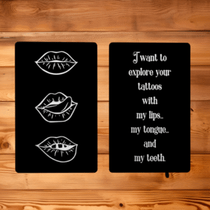 Tattoos Lips Tongue Teeth Metal Memento Card V2