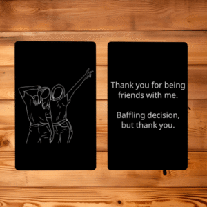 Thank You For Being Friends Metal Memento Card