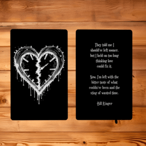 Bitter Taste of Wasted Time Metal Memento Card