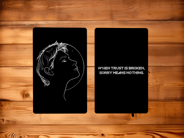 Trust is Broken Metal Memento Card