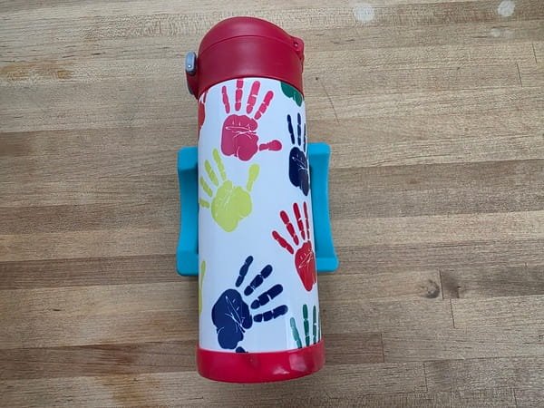 Colorful Hand Prints Kids Sports Water Bottle Tumbler - Image 2
