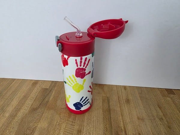 Colorful Hand Prints Kids Sports Water Bottle Tumbler - Image 5