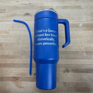 *Misfit* Whats a Queen Blue 40oz Engraved Tumbler